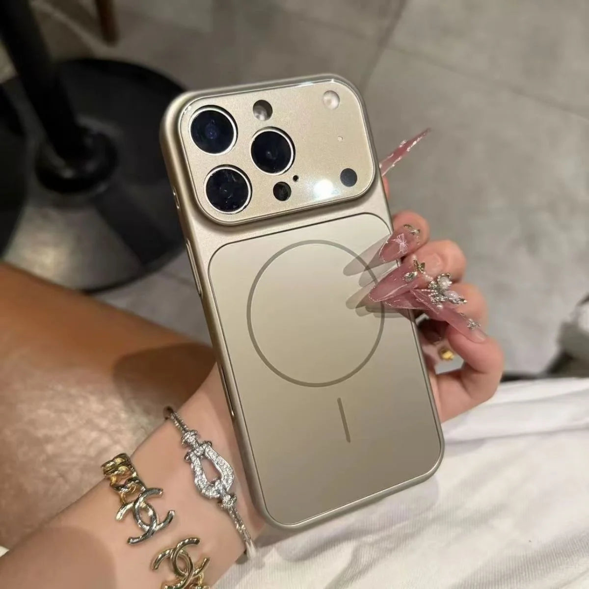 Original AG Nano Frosted Glass For Magsafe Phone Case For iPhone 17 Air 16 15 14 13 Pro Max Magnetic Wireless Charge Armor Cover