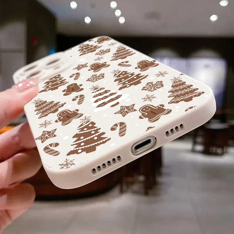 Christmas Tree Graphic Phone Case For iPhone 17 16 Pro Max 15 14 13 12 11 XS X XR 7 8 Plus 16E Shockproof Silicone Bumper Cover