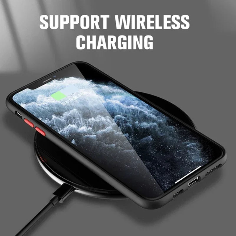 Luxury Matte Armor Magnetic For Magsafe Wireless Charge Phone Case For iPhone 17 Pro Max 16 15 14 Plus 11 12 13 Mini  Cover