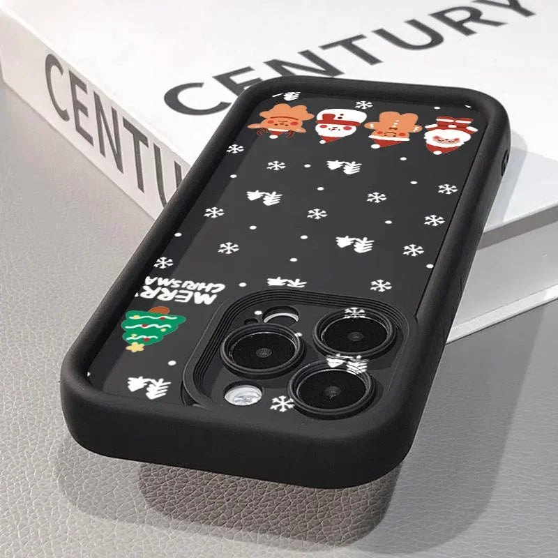 Christmas Santa Elk Phone Case For iPhone 17 16 15 14 13 12 11 Pro Max X XS XR 7 8 Plus Soft Silicone Shockproof Back Cover