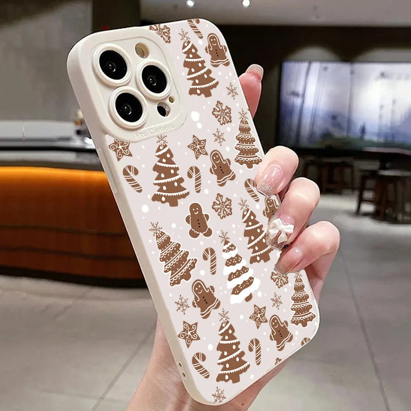 Christmas Tree Graphic Phone Case For iPhone 17 16 Pro Max 15 14 13 12 11 XS X XR 7 8 Plus 16E Shockproof Silicone Bumper Cover