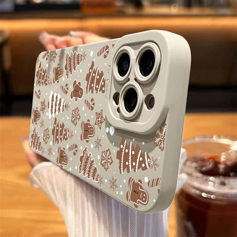 Christmas Tree Graphic Phone Case For iPhone 17 16 Pro Max 15 14 13 12 11 XS X XR 7 8 Plus 16E Shockproof Silicone Bumper Cover