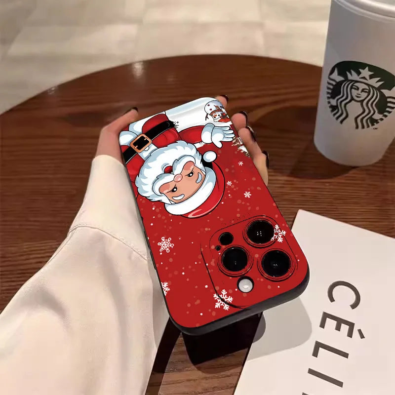Aesthetic Christmas Image Design Phone Case For iPhone 17 11 12 13 14 15 16 Pro Max XS X XR 7 8 Plus 16E Shockproof Bumper Cover