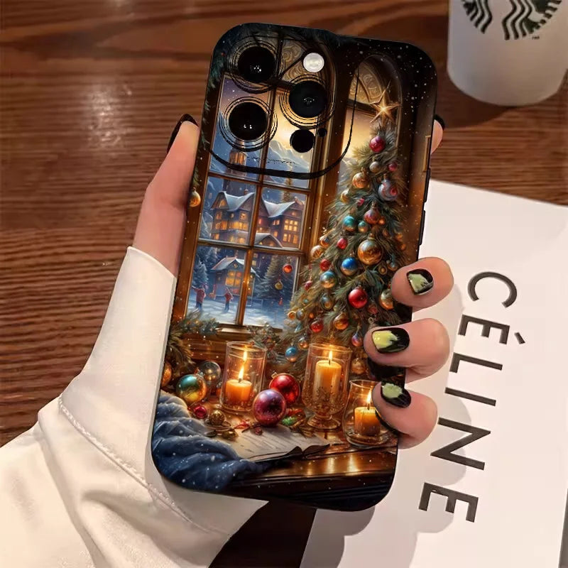 Aesthetic Christmas Image Design Phone Case For iPhone 17 11 12 13 14 15 16 Pro Max XS X XR 7 8 Plus 16E Shockproof Bumper Cover