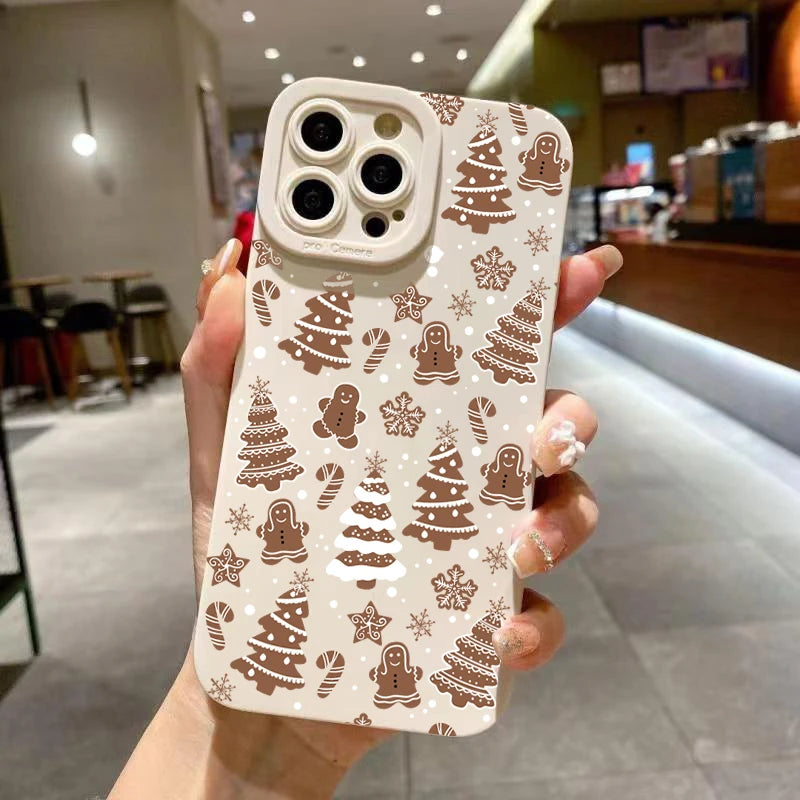 Christmas Tree Graphic Phone Case For iPhone 17 16 Pro Max 15 14 13 12 11 XS X XR 7 8 Plus 16E Shockproof Silicone Bumper Cover