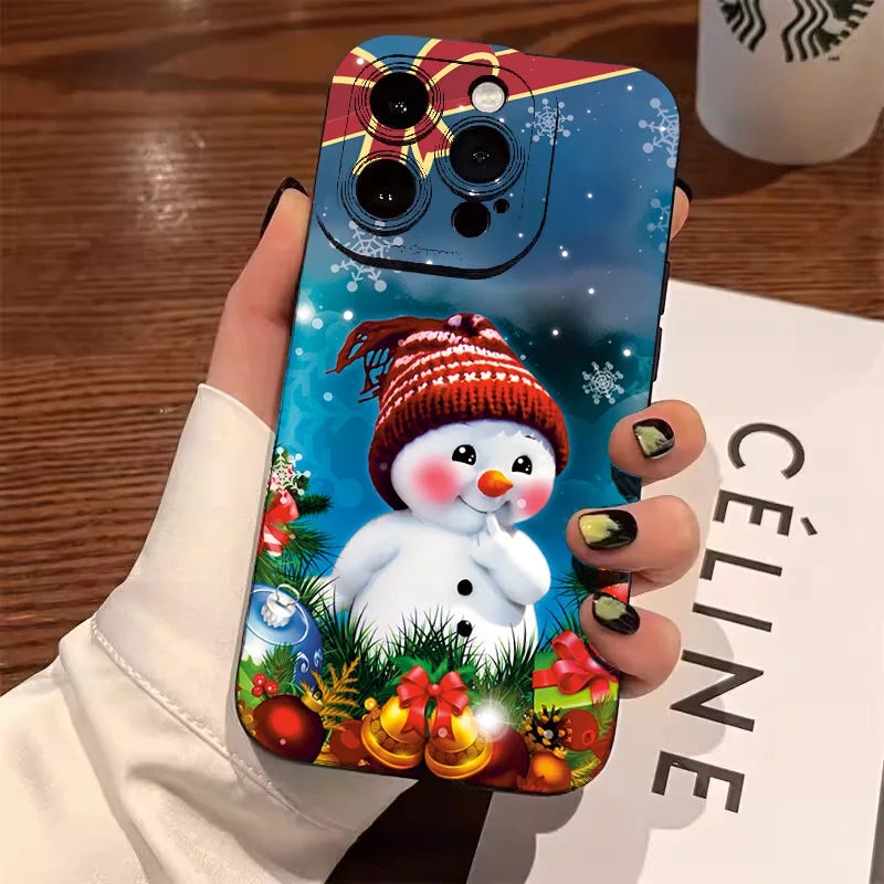 Aesthetic Christmas Image Design Phone Case For iPhone 17 11 12 13 14 15 16 Pro Max XS X XR 7 8 Plus 16E Shockproof Bumper Cover